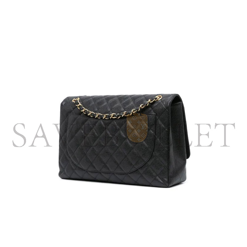 Ch*el jumbo classic caviar extra large double flap shoulder bag 330497 (33*23*10cm)